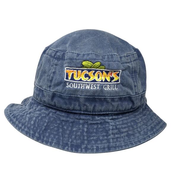 Tucson's Southwest Grill Bucket Hat Blue OS Lightweight Embroidered Toppers - Picture 1 of 9